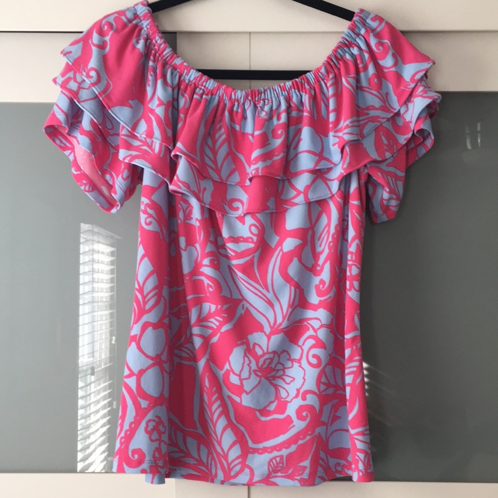 Charter Club Ruffled Off-The-Shoulder Top - Picture 3 of 7